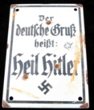 WWII GERMAN THIRD REICH HEIL HITLER STREET SIGN