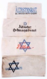 WWII GERMAN THIRD REICH JEWISH GHETTO ARMBAND LOT