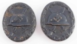 WWII GERMAN REICH LOT OF TWO COMBAT WOUND BADGES