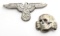 WWII GERMAN THIRD REICH SS OFFICER VISOR PINS