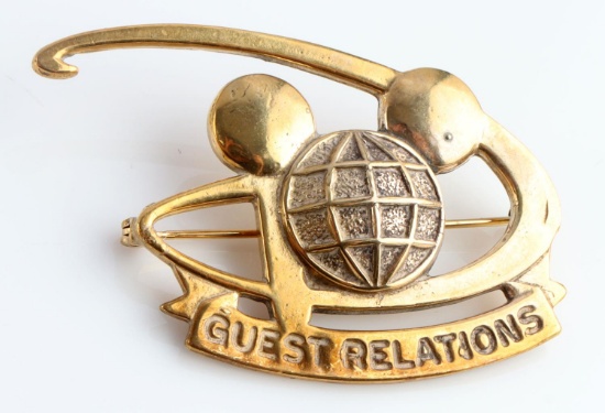 VINTAGE WALT DISNEY WORLD GUEST RELATIONS BADGE