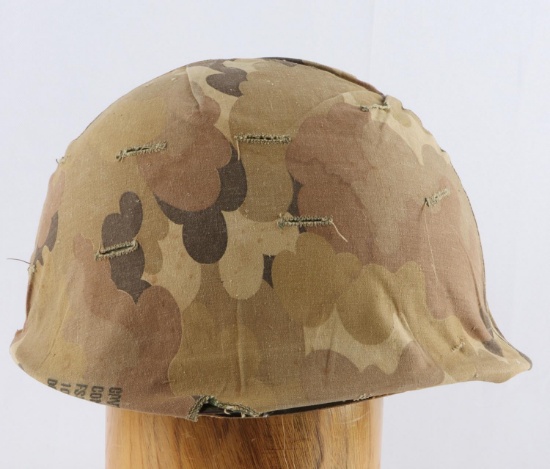 VIETNAM US ARMY M1 COMBAT HELMET W LINER AND COVER