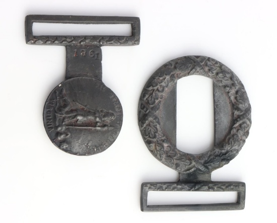 CIVIL WAR CSA VIRGINIA OFFICERS BELT BUCKLE