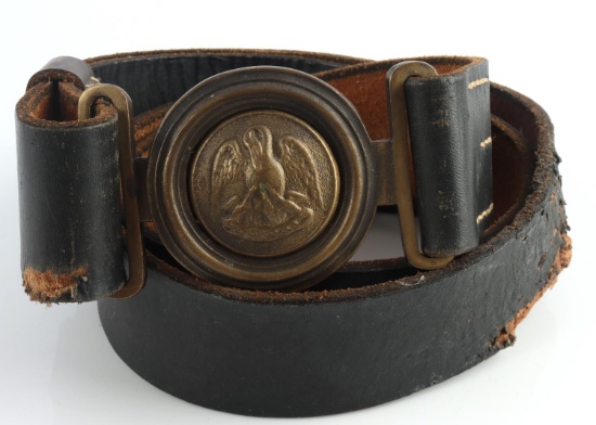 US CIVIL WAR CSA LOUISIANA OFFICERS BELT & BUCKLE