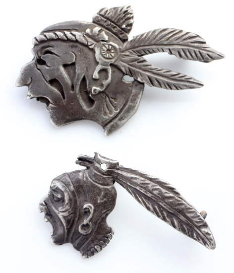 TWO WWI AERO PURSUIT & SQUADRON LAPEL BADGES