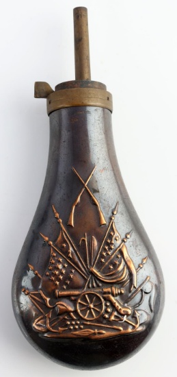 US CIVILWAR UNION MILITARY GUN POWDER CANNON FLASK
