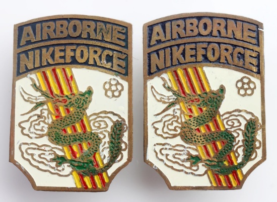US VIET NAM AIRBORNE NIKEFORCE COLLAR INSIGNIA