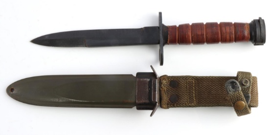 WWII US ARMY M4 COMBAT BAYONET W SCABBARD