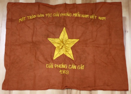 VIETNAM ERA NORTH VIETNAMESE ARMY NVA BANNER FLAG