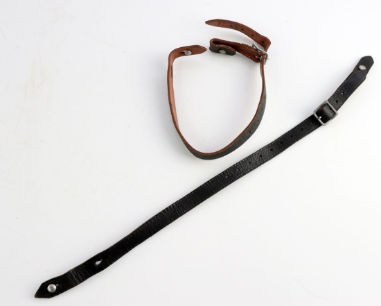 TWO WWII GERMAN ARMY LUFTWAFFE HELMET CHIN STRAPS