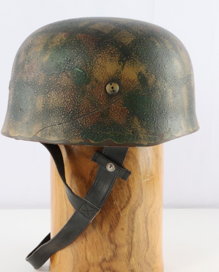 WWII GERMAN LUFTWAFFE PARATROOPER CAMO HELMET