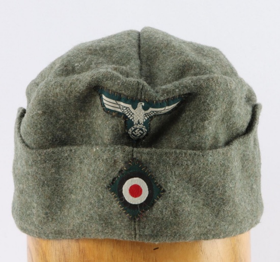 WWII GERMAN THIRD REICH ARMY EM OVERSEAS CAP