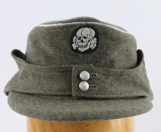 WWII GERMAN THIRD REICH WAFFEN SS OFFICER M43 CAP