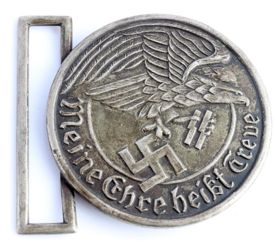 WWII GERMAN THIRD REICH WAFFEN OFFICER BELT BUCKLE