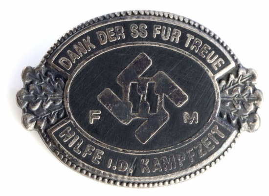 WWII GERMAN WAFFEN SS FM MEMBERSHIP LAPEL BADGE