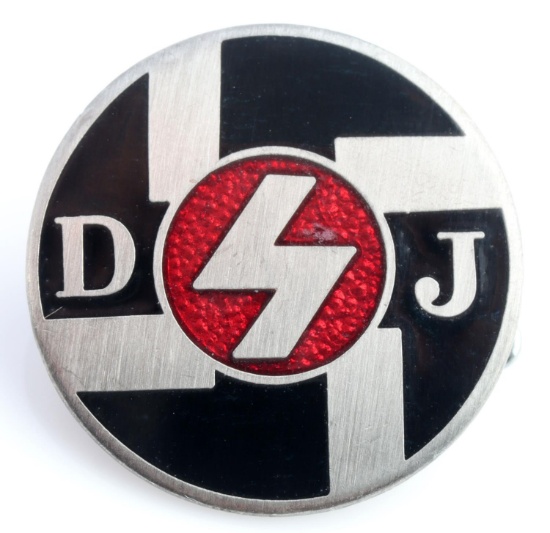 WWII GERMAN HITLER YOUTH DJ MEMBERSHIP LAPEL BADGE