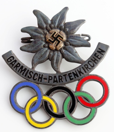 WWII GERMAN 1936 GARMISCH WINTER OLYMPICS BADGE