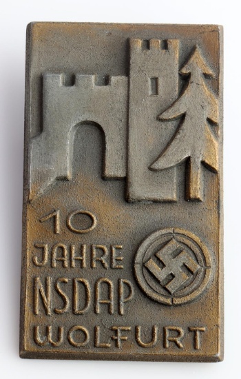 WWII GERMAN THIRD REICH 10 YEAR NSDAP BADGE
