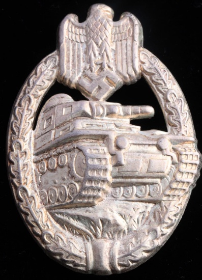 WWII GERMAN HEER SILVER TANK ASSAULT BADGE
