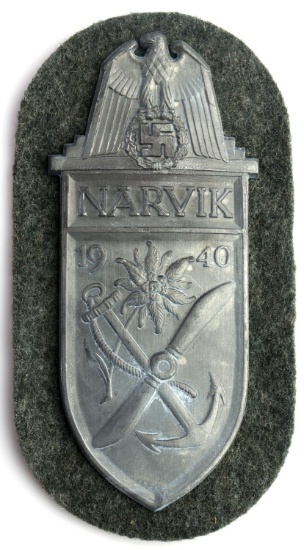 WWII GERMAN THIRD REICH 1940 NARVIK SLEEVE SHIELD