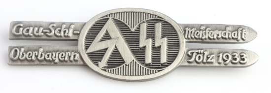 WWII GERMAN WAFFEN SS SA 1933 TOLZ SKI BADGE