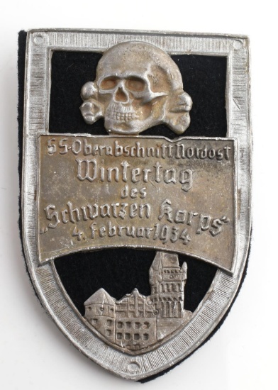 WWII GERMAN THIRD REICH WINTERTAG TOTENKOPF BADGE
