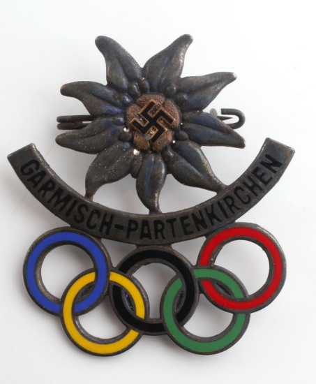 WWII GERMAN THIRD REICH WINTER OLYMPICS BADGE