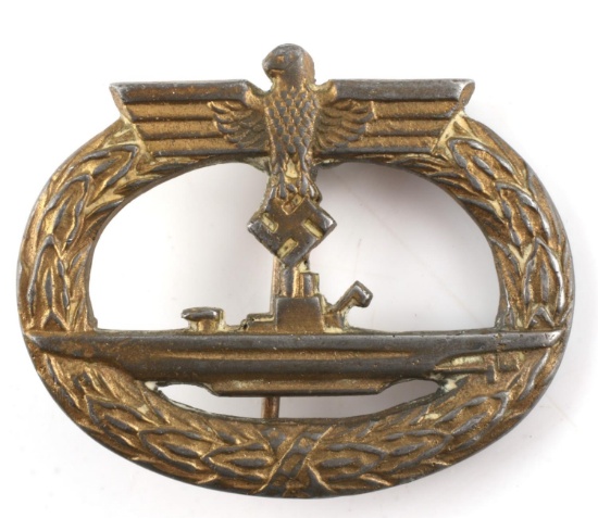 WWII GERMAN THIRD REICH KRIEGSMARINE U BOAT BADGE