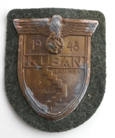 WWII GERMAN THIRD REICH HEER KUBAN SLEEVE SHIELD