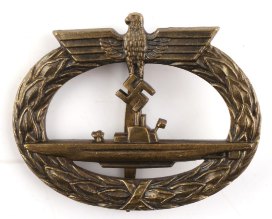WWII GERMAN THIRD REICH KRIEGSMARINE U BOAT BADGE