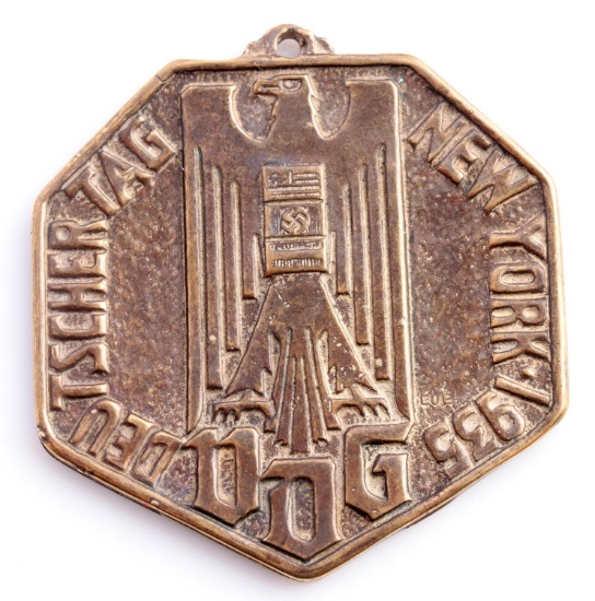 WWII GERMAN 1935 AMERICAN BUND DEUTSCHER TAG MEDAL