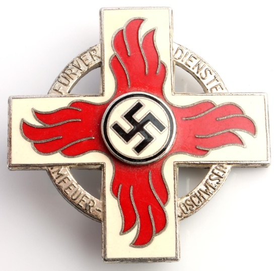 WWII GERMAN 1ST CLASS FIRE BRIGADE MEDAL