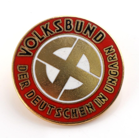 WWII GERMAN THIRD REICH VOLKSUND PIN BADGE