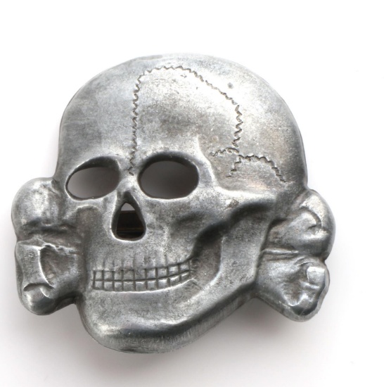 WWII GERMAN THIRD REICH SS TOTENKOPF VISOR PIN