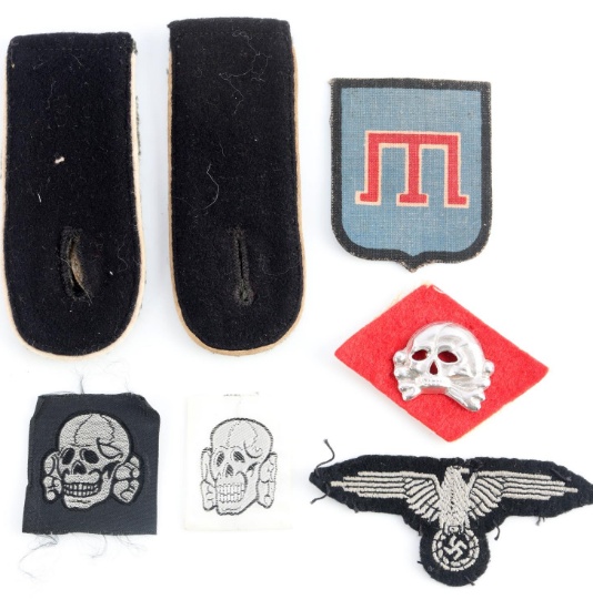 WWII GERMAN THIRD REICH WAFFEN SS INSIGNIA LOT
