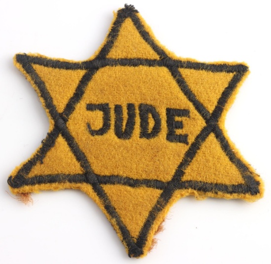 WWII GERMAN CONCENTRATION CAMP JUDE STAR