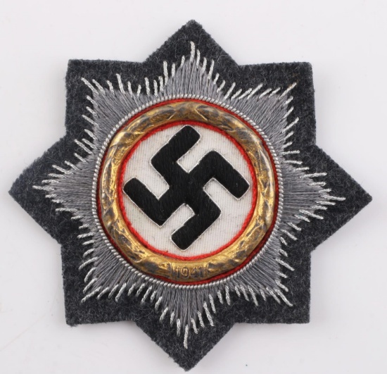 WWII GERMAN THIRD REICH CROSS IN GOLD PATCH