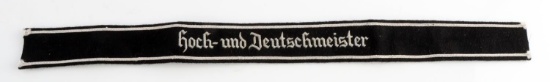 WWII GERMAN HOCH UND DEUTSCHMEISTER CUFF TITLE