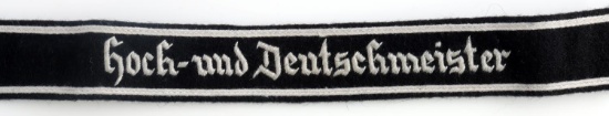 WWII GERMAN WAFFEN SS DEUTSCHMEISTER CUFF TITLE