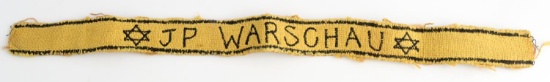 WWII GERMAN CONCENTRATION CAMP WARSAW CUFF TITLE