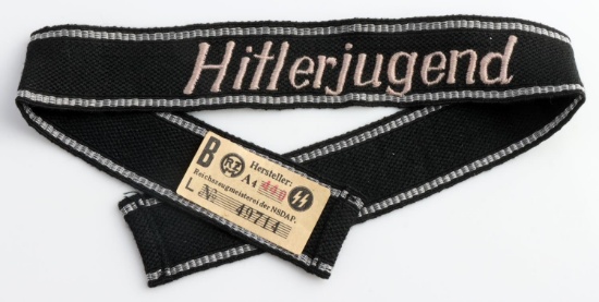 WWII GERMAN WAFFEN SS HJ HITLER YOUTH CUFF TITLE