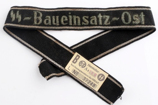WWII GERMAN REICH WAFFEN SS OFFICER CUFF TITLE
