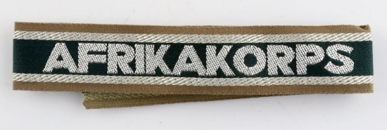 WWII GERMAN REICH AFRIKA KORPS CUFF TITLE
