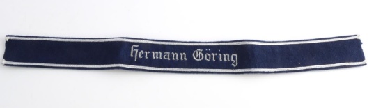 WWII GERMAN LUFTWAFFE GORING OFFICERS CUFF TITLE
