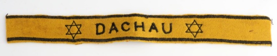 WWII GERMAN DACHAU CONCENTRATION CAMP CUFF TITLE