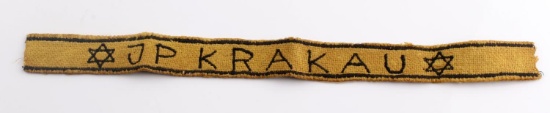 WWII GERMAN THIRD REICH KRAKAU CAMP ARMBAND