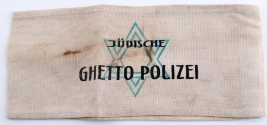 WWII GERMAN THIRD REICH JEWISH POLICE ARMBAND