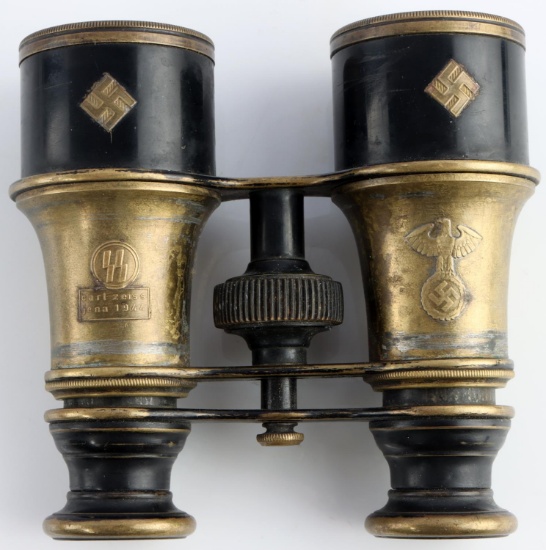 WWII GERMAN WAFFEN SS OFFICERS FIELD BINOCULARS