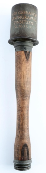 WWII GERMAN POTATO MASHER PRACTICE STICK GRENADE