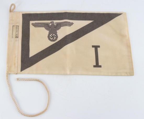 WWII GERMAN WAFFEN SS OFFICERS CAR PENNANT